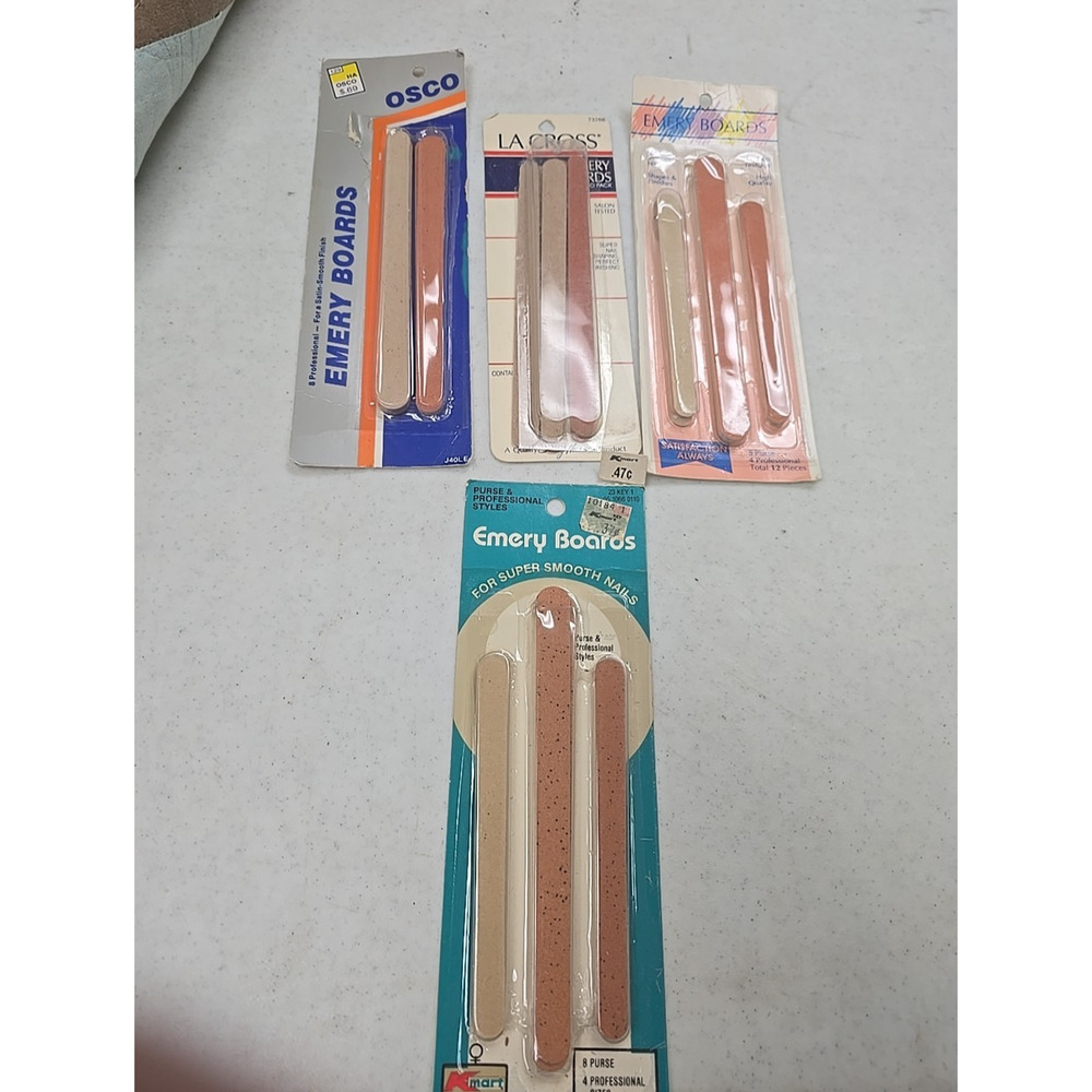 NIP Vintage Manicure Pedicure Smoothing Double‎ Sided Nail File Emery Boards